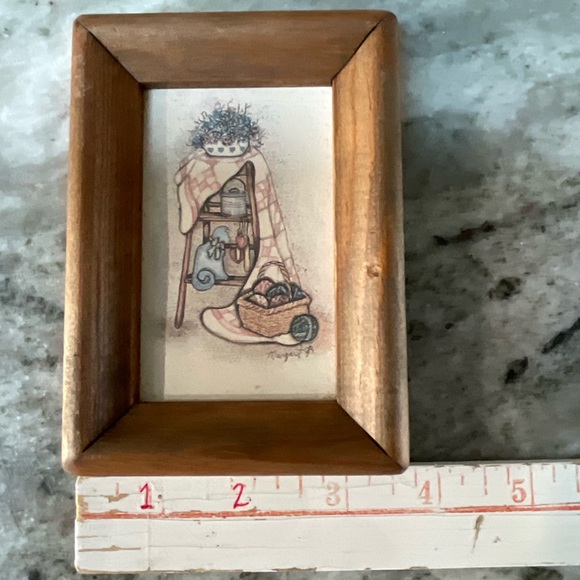 Vintage set of 3 Margaret B mini country cozy art prints - Picture 7 of 7